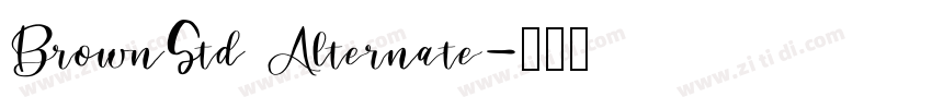 BrownStd Alternate字体转换
